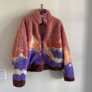 Sherpa zip front bomber jacket, wild fable, extra small